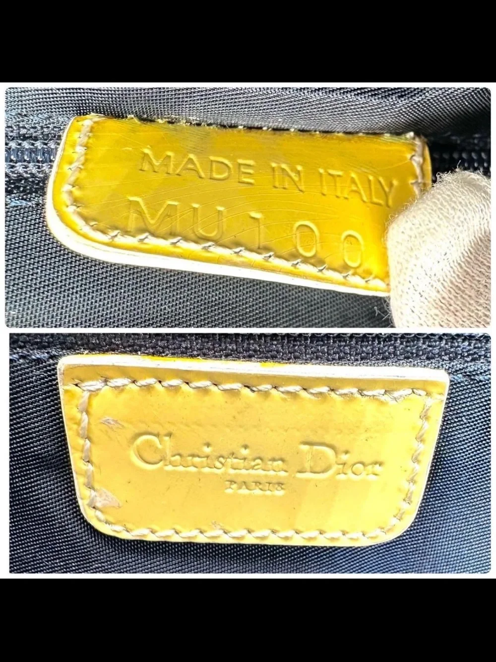 Dior Navy Blue and Cream Crossbody Bag